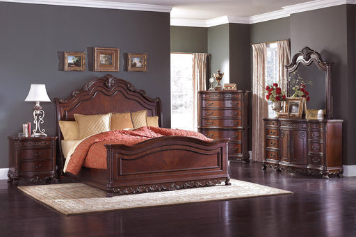 Deryn Park Cherry Sleigh Bedroom Set - Lara FurnitureBedroom Set