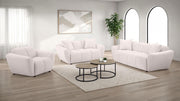 Destino Chenille Upholstered Splayed Arm Accent Chair Greige - 509303