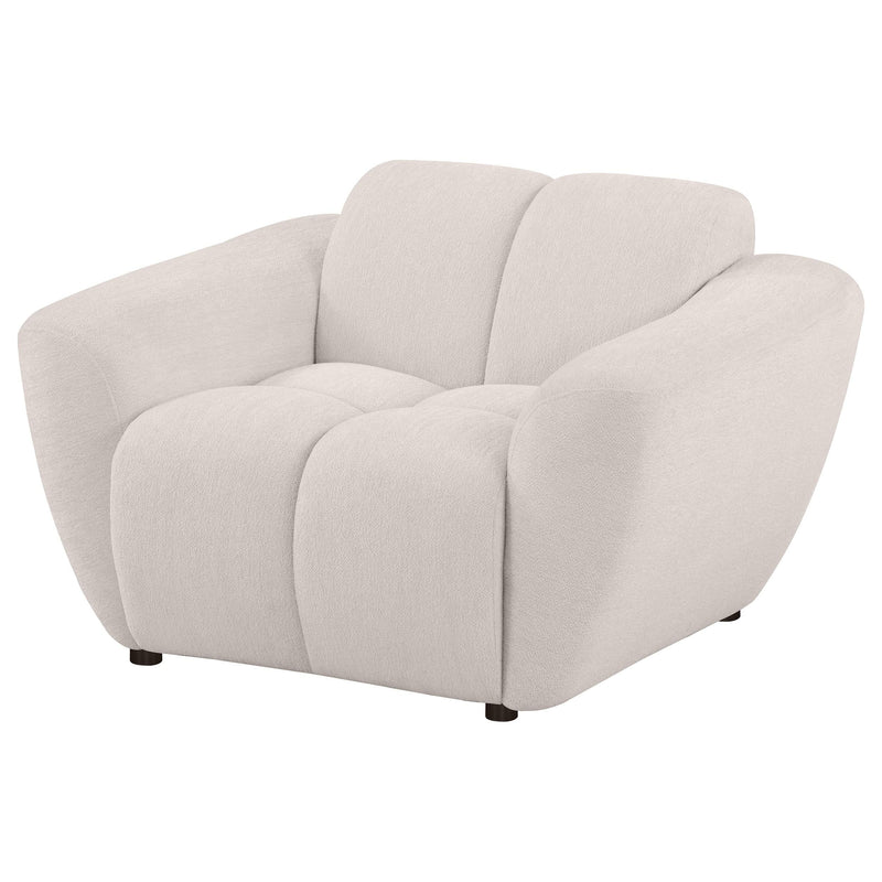Destino Chenille Upholstered Splayed Arm Accent Chair Greige - 509303