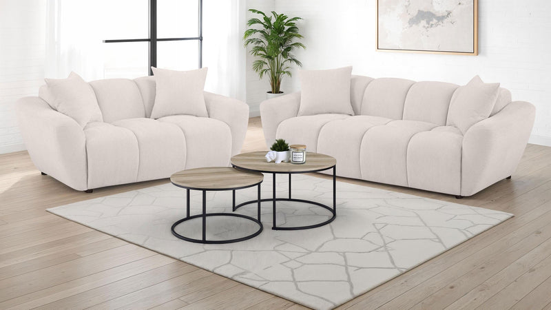 Destino Chenille Upholstered Splayed Arm Sofa Greige - 509301