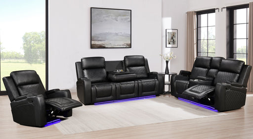 Detroit Black Sofa & Loveseat & Chair - DETROIT-BK-SLC