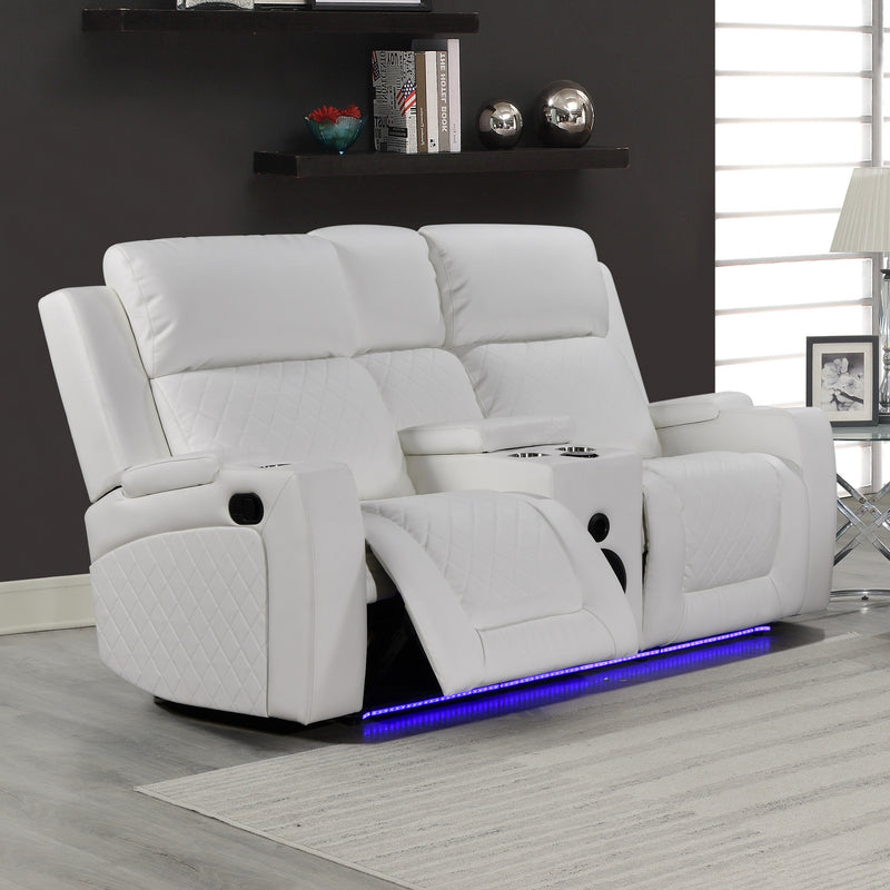 Detroit White Sofa & Loveseat & Chair - DETROIT-WT-SLC