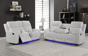 Detroit White Sofa & Loveseat - DETROIT-WT-SLS