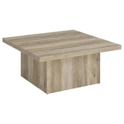 Devar Square Engineered Wood Coffee Table Distressed Pine - 710878