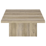 Devar Square Engineered Wood Coffee Table Distressed Pine - 710878