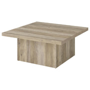 Devar Square Engineered Wood Coffee Table Distressed Pine - 710878