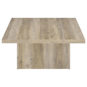 Devar Square Engineered Wood Coffee Table Distressed Pine - 710878