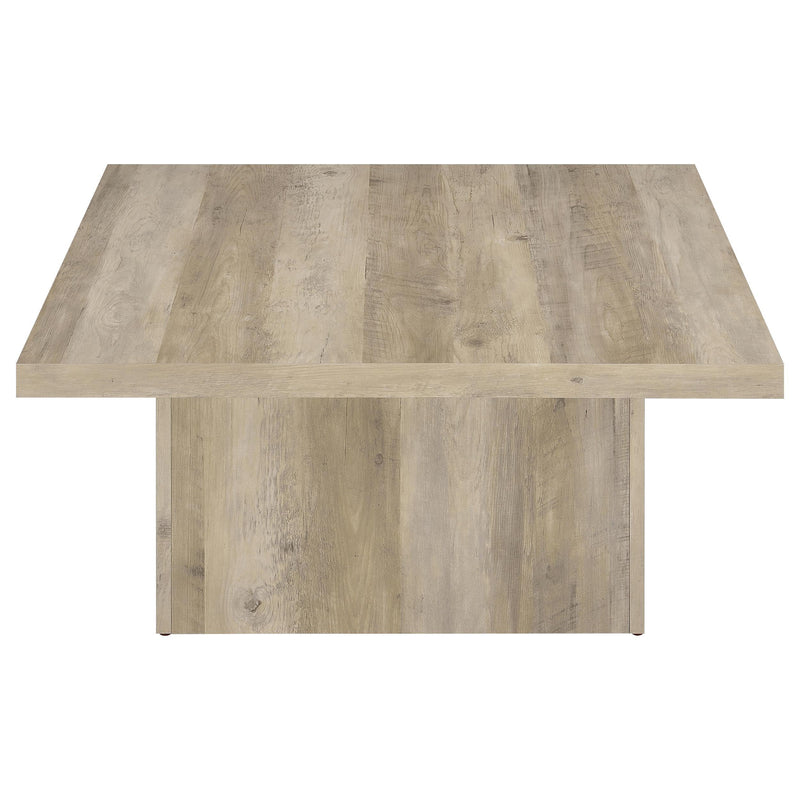 Devar Square Engineered Wood Coffee Table Distressed Pine - 710878