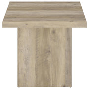 Devar Square Engineered Wood End Table Distressed Pine - 710877