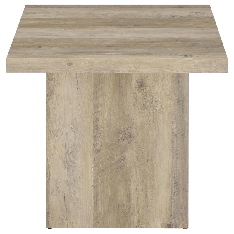 Devar Square Engineered Wood End Table Distressed Pine - 710877