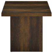 Devar Square Engineered Wood Side End Table Dark Pine - 710887