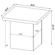 Devar Square Engineered Wood Side End Table Latte - 710917