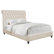 Devon 57-inch Upholstered Eastern King Panel Bed Beige - 300525KE