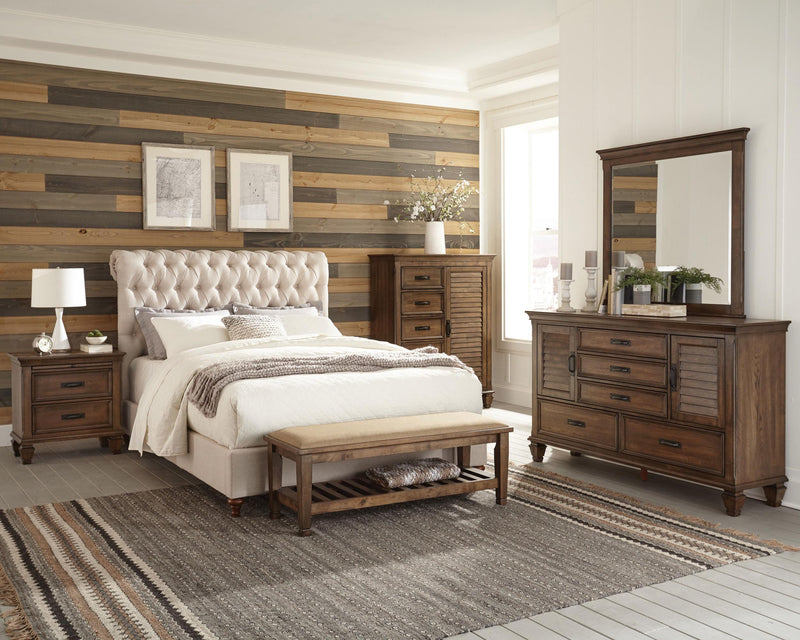 Devon 57-inch Upholstered Eastern King Panel Bed Beige - 300525KE