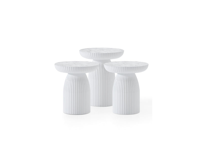 Diamond Coffee Table in White - 125-DIA-ET-W