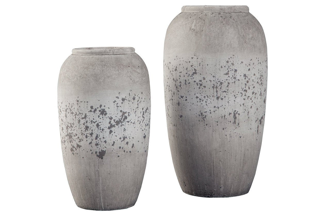 Dimitra Brown/Cream Vase (Set of 2) - Gate FurnitureVase