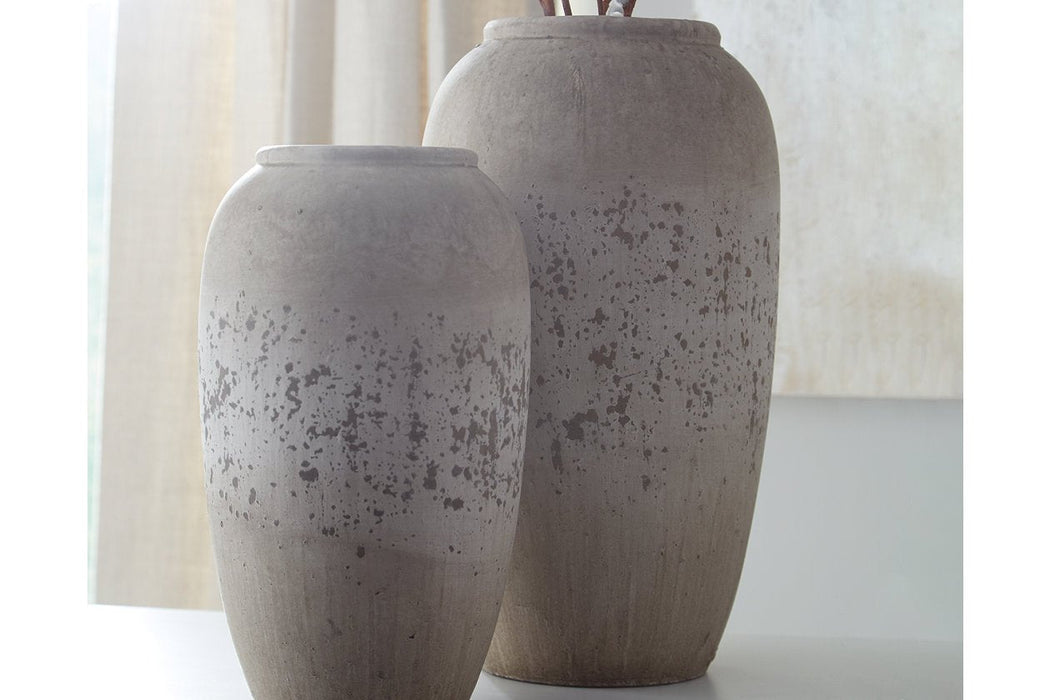 Dimitra Brown/Cream Vase (Set of 2) - Gate FurnitureVase
