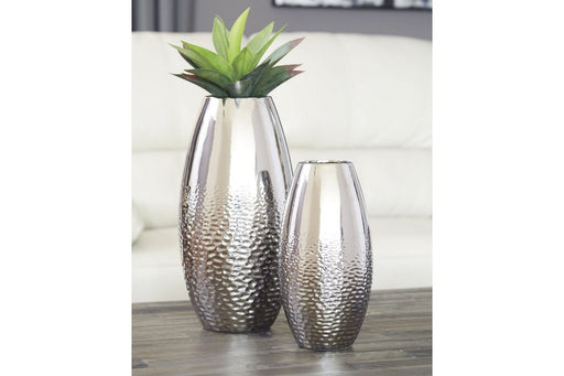 Dinesh Silver Finish Vase (Set of 2) - Gate FurnitureVase