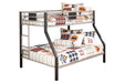 Dinsmore Black/Gray Twin over Full Bunk Bed - Gate FurnitureBunk Bed