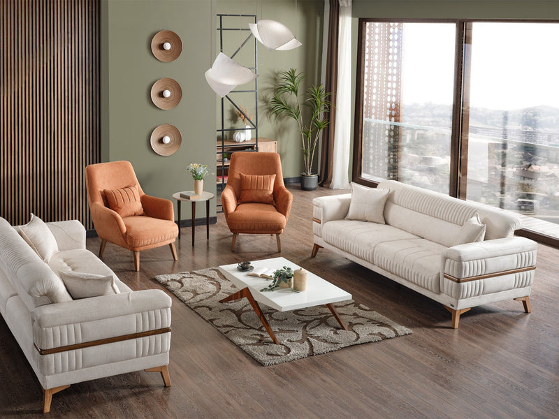 Divano Convertible Loveseat in Beige - 200-ELIF-DIV-A310-2