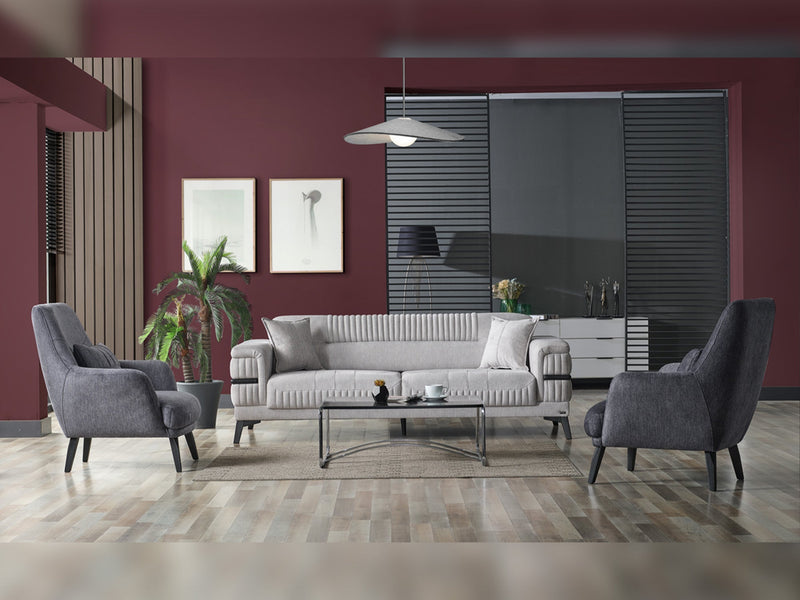 Divano Convertible Loveseat in Cream - 200-ELIF-DIV-A311-2