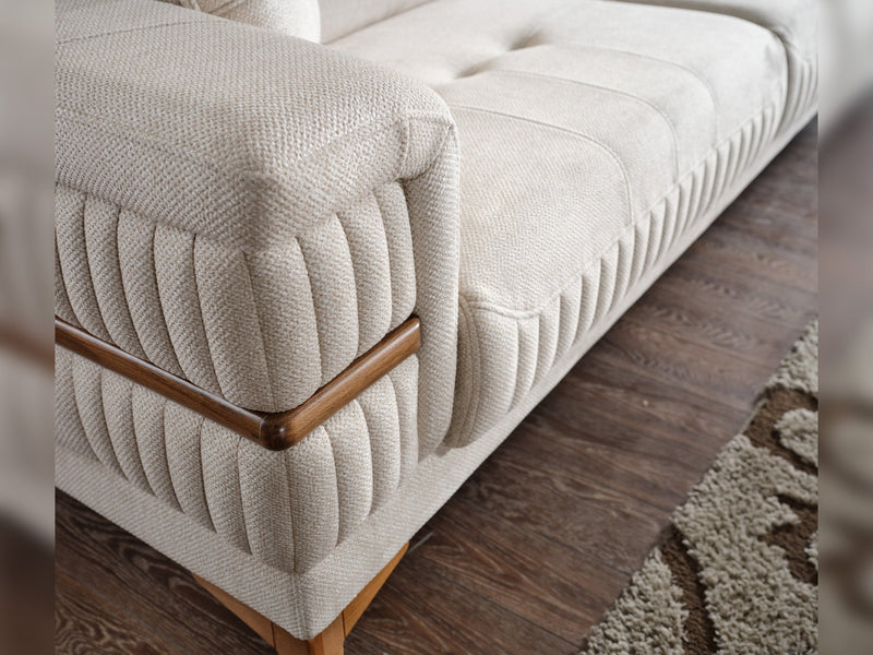 Divano Convertible Loveseat in Cream - 200-ELIF-DIV-A311-2