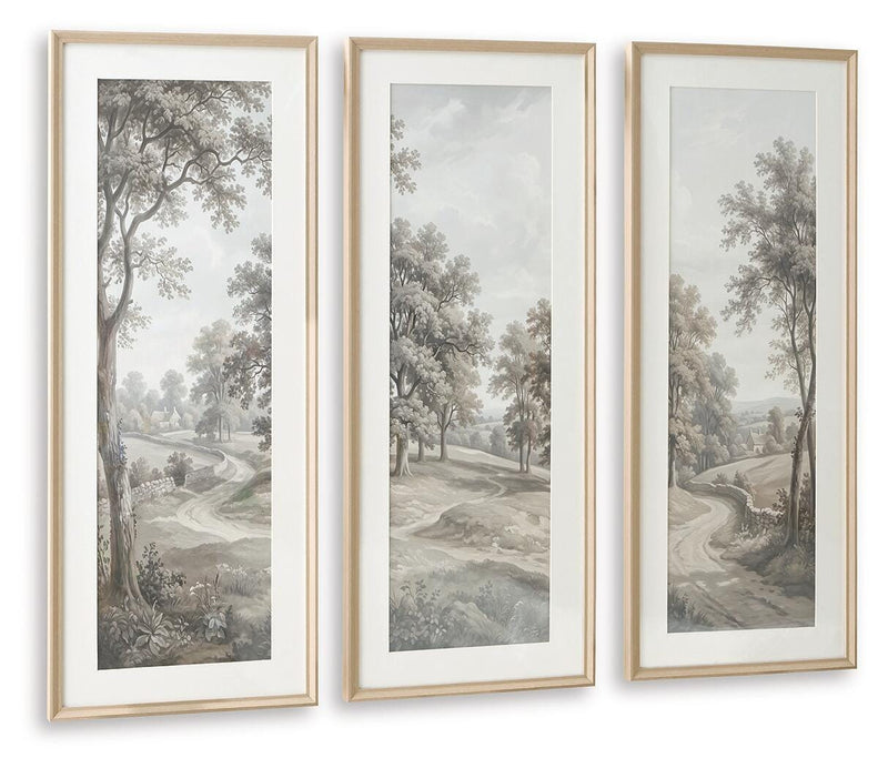 Dixonburg Taupe/Gray Wall Art (Set of 3) - A8000562