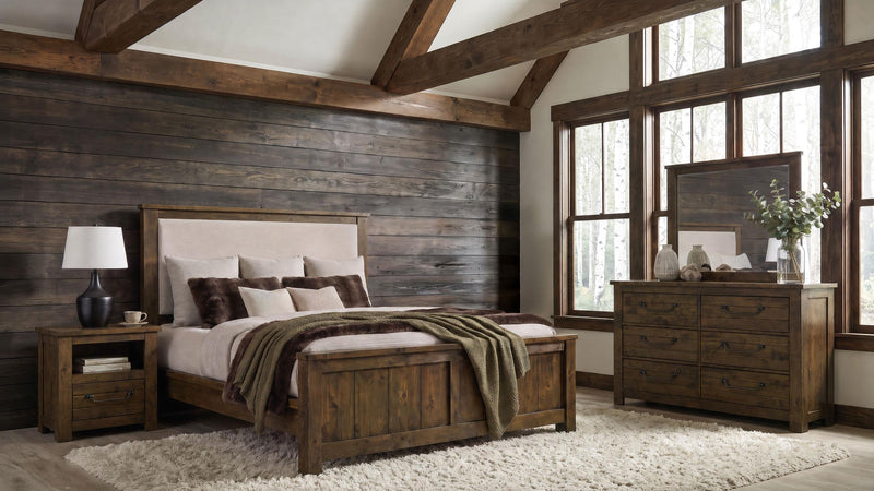Doherty 4-piece Eastern King Bedroom Set Rustic Brown - 225161KE-S4