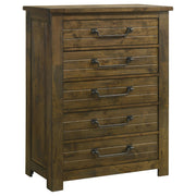 Doherty 5-drawer Chest of Drawers Rustic Brown - 225165