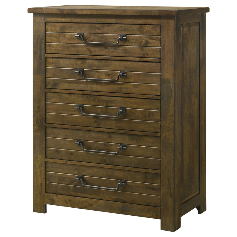 Doherty 5-drawer Chest of Drawers Rustic Brown - 225165