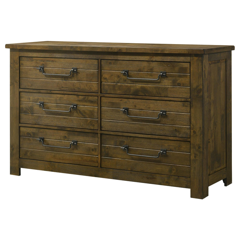 Doherty 6-drawer Bedroom Dresser Rustic Brown - 225163