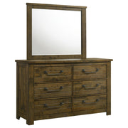 Doherty 6-drawer Dresser with Mirror Rustic Brown - 225163M