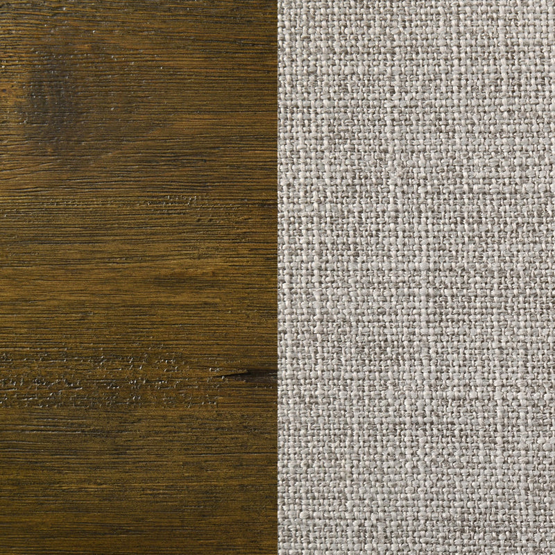 Doherty Queen Linen Upholstered Panel Bed Rustic Brown - 225161Q