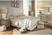 Dolante Beige King Upholstered Bed - Lara FurnitureKing Bed