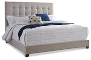 Dolante King Upholstered Bed with Mattress in Beige from Ashley - Lara Furniture