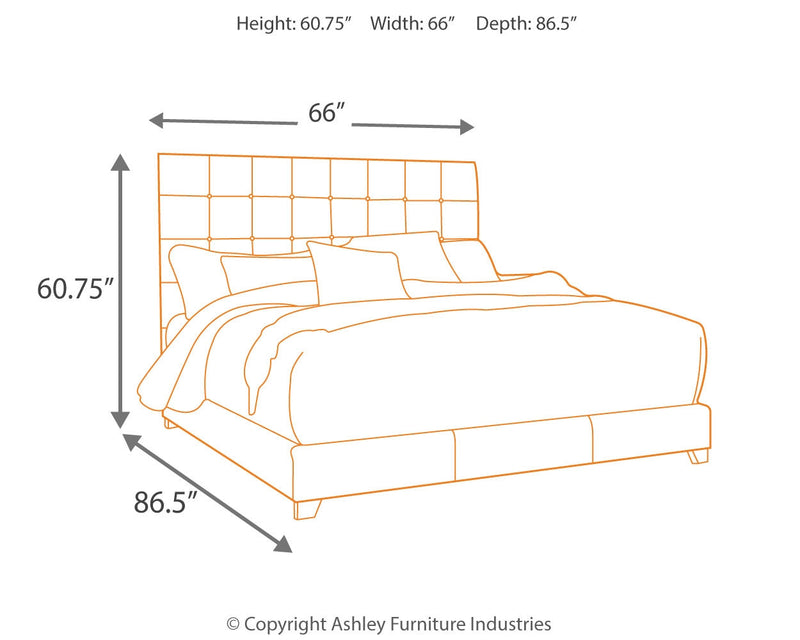 Dolante King Upholstered Bed with Mattress in Beige from Ashley - Lara Furniture