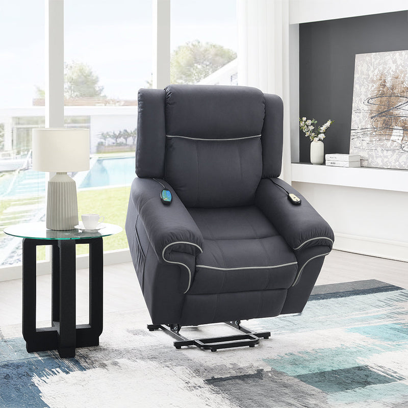 Domana Power Recliner w/Lift & Heating & Massage - LV04274
