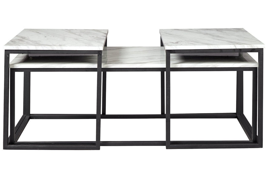Donnesta Gray/Black Table (Set of 3) - Gate FurnitureOccasional Table Set