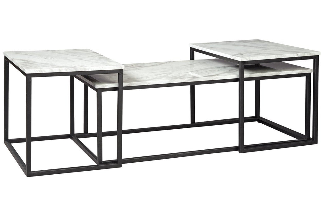 Donnesta Gray/Black Table (Set of 3) - Gate FurnitureOccasional Table Set