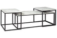 Donnesta Gray/Black Table (Set of 3) - Gate FurnitureOccasional Table Set