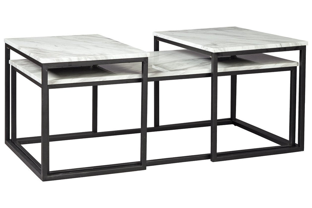Donnesta Gray/Black Table (Set of 3) - Gate FurnitureOccasional Table Set