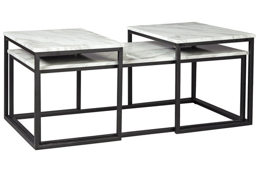 Donnesta Gray/Black Table (Set of 3) - Gate FurnitureOccasional Table Set
