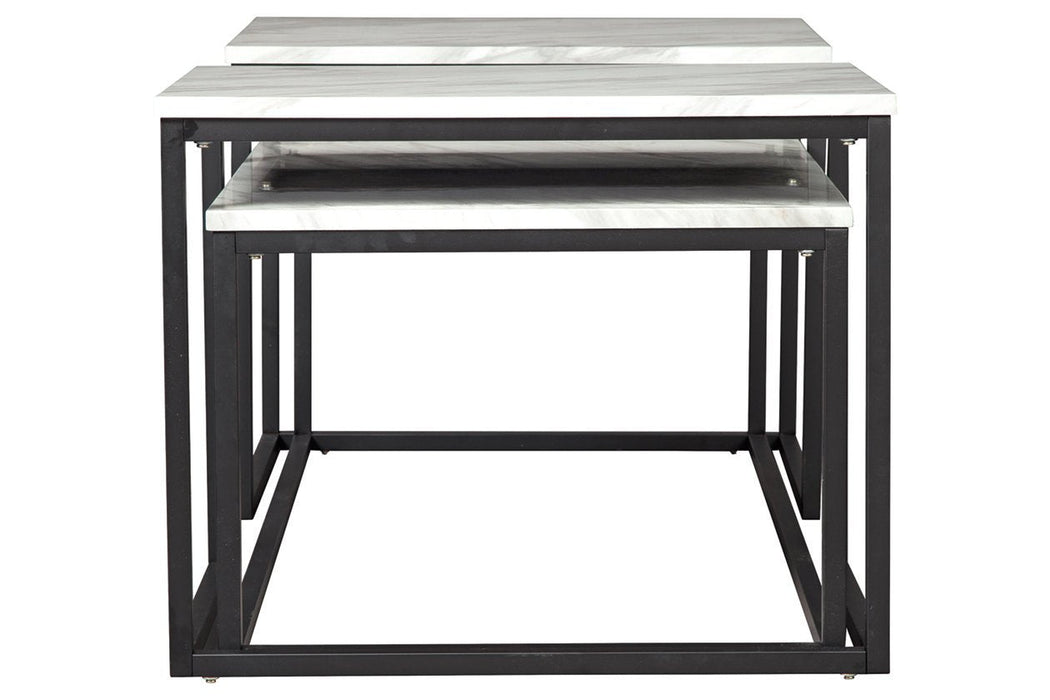 Donnesta Gray/Black Table (Set of 3) - Gate FurnitureOccasional Table Set