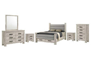 Dore - Cream Queen Bed, Dresser, Mirror - B347-QDM