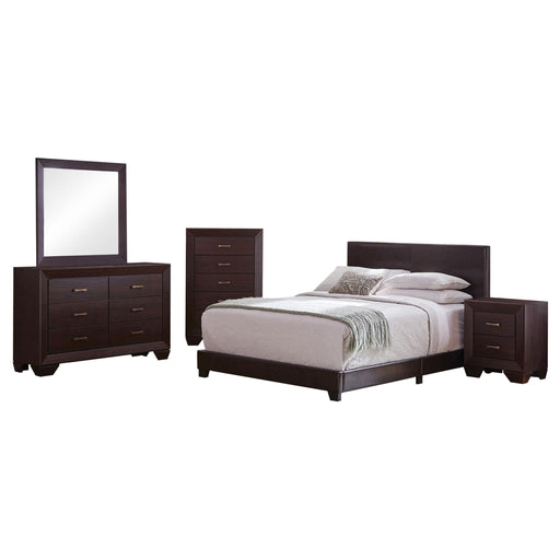 Dorian 5-piece Queen Bedroom Set Dark Cocoa - 300762Q-S5