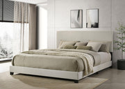 Dorian Fabric Upholstered California King Panel Bed Cream - 300852KW