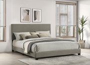 Dorian Fabric Upholstered California King Panel Bed Taupe - 300851KW