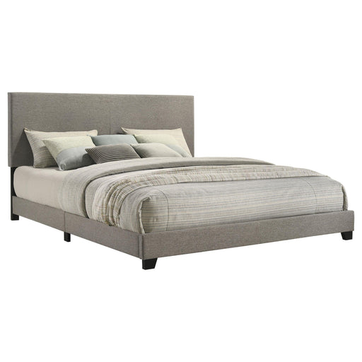 Dorian Fabric Upholstered Eastern King Panel Bed Taupe - 300851KE