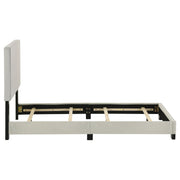 Dorian Fabric Upholstered Twin Panel Bed Cream - 300852T