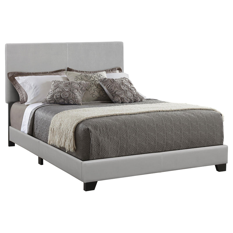 Dorian Faux Leather Upholstered California King Bed Grey - 300763KW